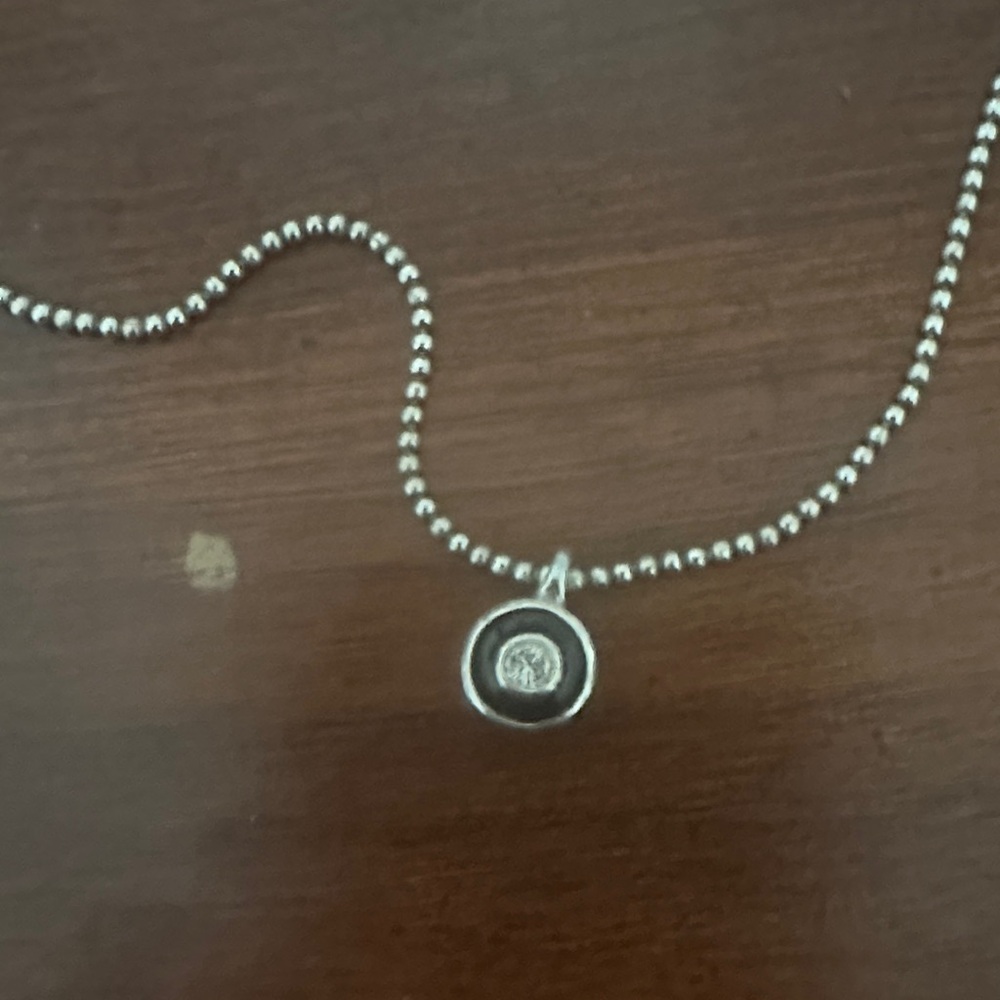 Brighton Silver Beaded Necklace with Charm - Picture 3 of 3
